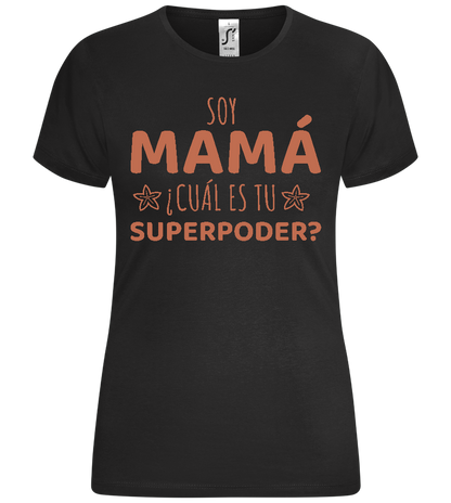 Cual es tu Superpoder Design - Comfort women's t-shirt_DEEP BLACK_front