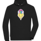 Rainbow Mushroom Smiley Design - Comfort unisex hoodie_BLACK_front