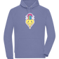 Rainbow Mushroom Smiley Design - Comfort unisex hoodie_BLUE_front