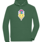 Rainbow Mushroom Smiley Design - Comfort unisex hoodie_GREEN BOTTLE_front