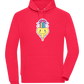 Rainbow Mushroom Smiley Design - Comfort unisex hoodie_RED_front