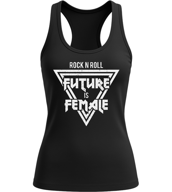Rock n Roll Female Design - Basic women's tank top_DEEP BLACK_front