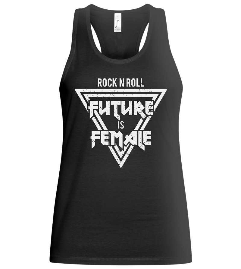 Rock n Roll Female Design - Basic women's tank top_DEEP BLACK_front