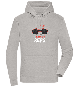 Death By Reps Barbell Design - Premium unisex hoodie