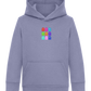 Classic Ghosts Design - Comfort Kids Hoodie_BLUE_front