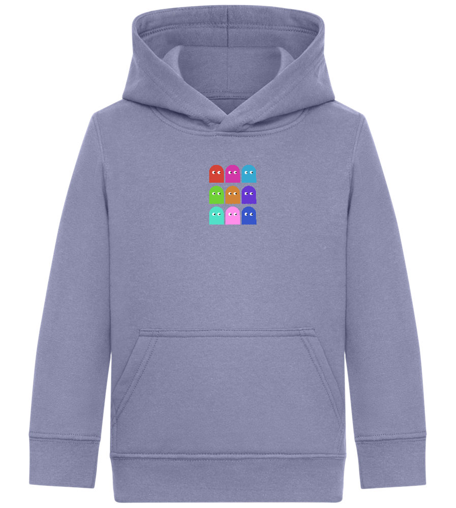 Classic Ghosts Design - Comfort Kids Hoodie_BLUE_front