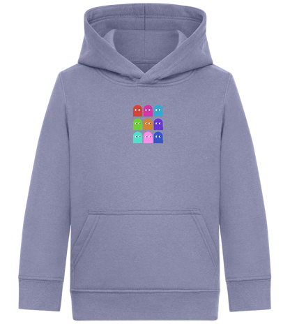 Classic Ghosts Design - Comfort Kids Hoodie_BLUE_front