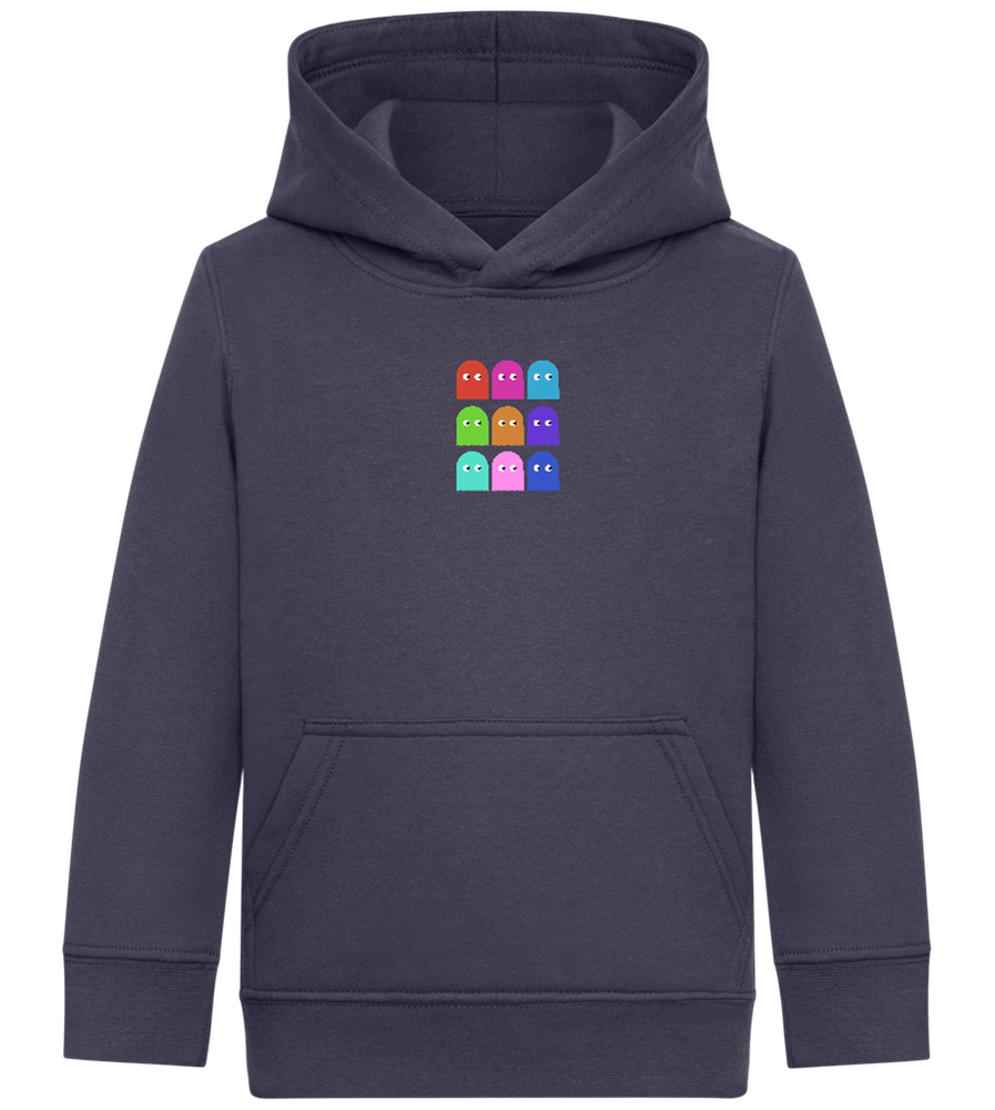 Classic Ghosts Design - Comfort Kids Hoodie_FRENCH NAVY_front