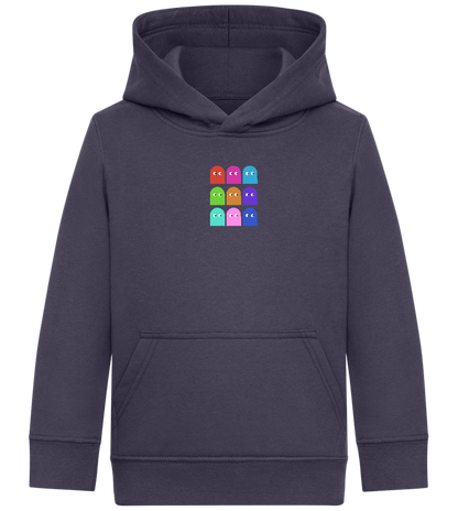 Classic Ghosts Design - Comfort Kids Hoodie_FRENCH NAVY_front