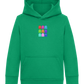 Classic Ghosts Design - Comfort Kids Hoodie_MEADOW GREEN_front