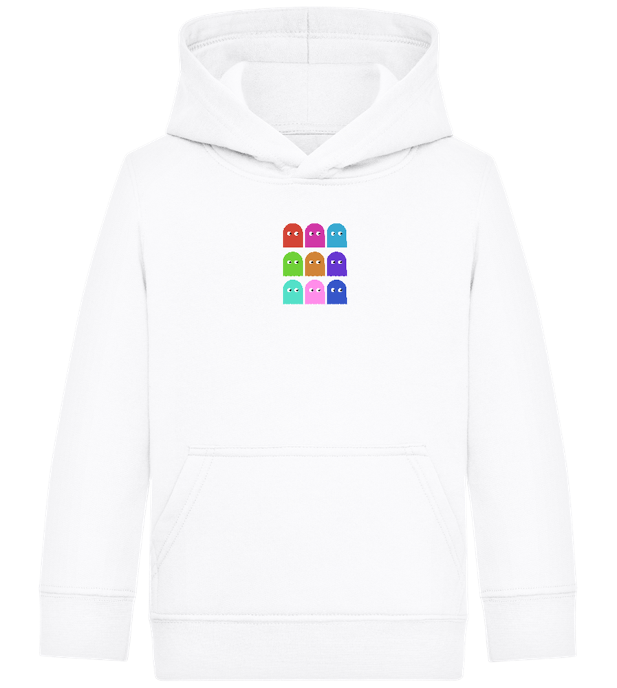 Classic Ghosts Design - Comfort Kids Hoodie_WHITE_front