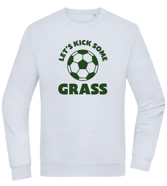 Let's Kick Some Grass Design - Comfort Essential Unisex Sweater_CREAMY BLUE_front