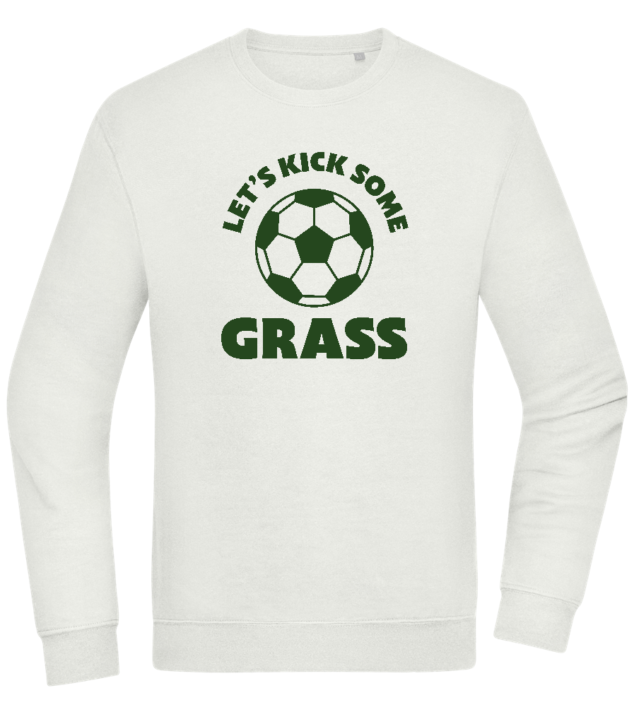 Let's Kick Some Grass Design - Comfort Essential Unisex Sweater_CREAMY GREEN_front