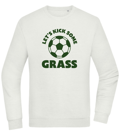Let's Kick Some Grass Design - Comfort Essential Unisex Sweater_CREAMY GREEN_front