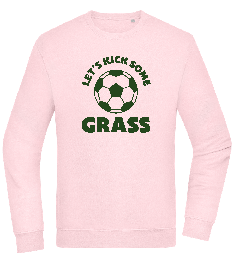 Let's Kick Some Grass Design - Comfort Essential Unisex Sweater_LIGHT PEACH ROSE_front