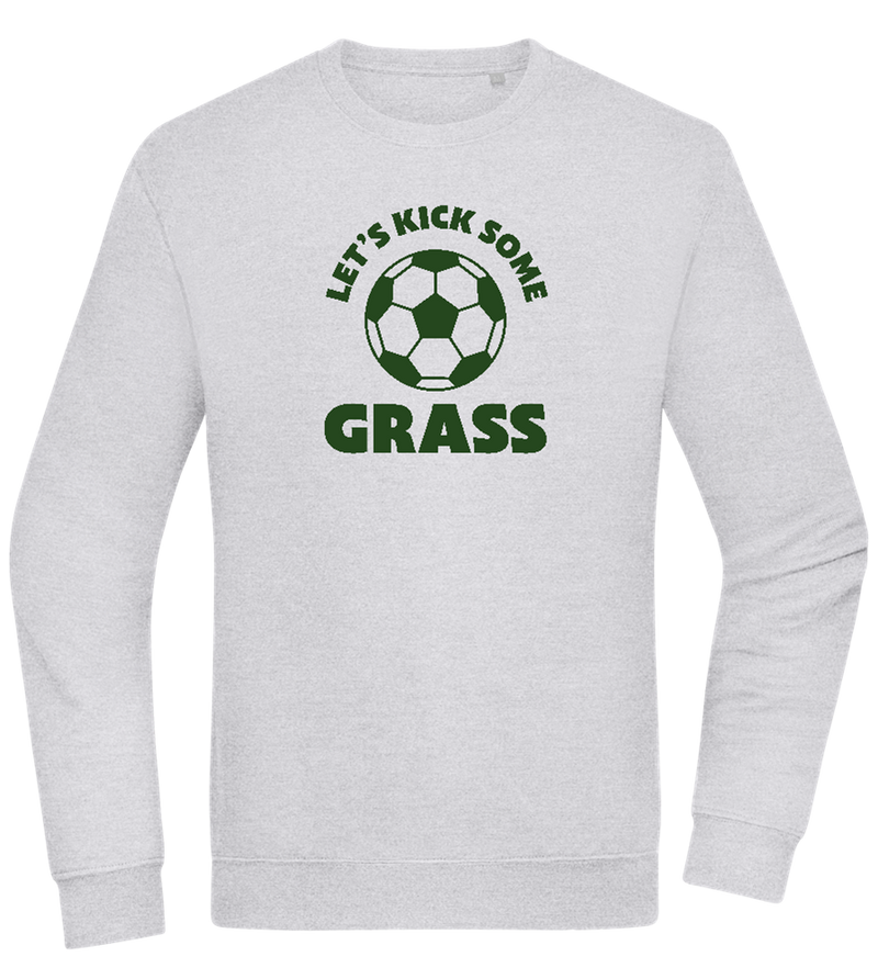 Let's Kick Some Grass Design - Comfort Essential Unisex Sweater_ORION GREY II_front