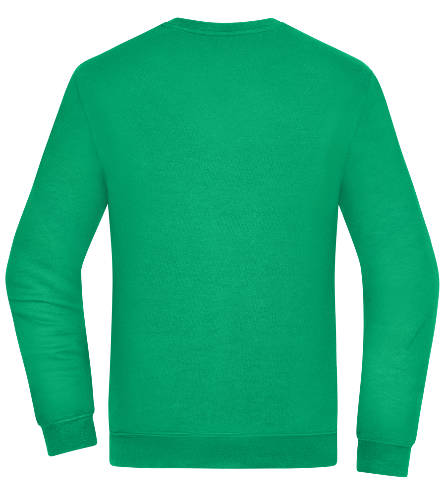 Let's Kick Some Grass Design - Comfort Essential Unisex Sweater_MEADOW GREEN_back