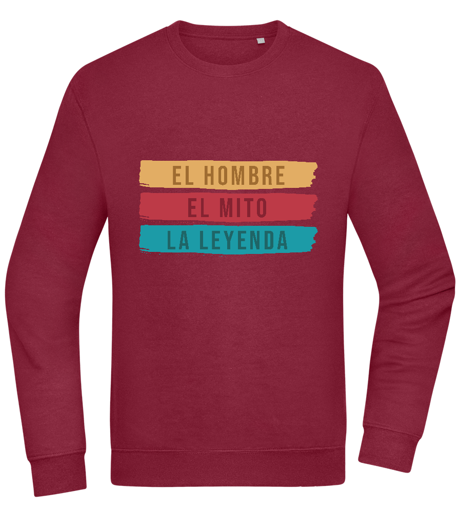 The Man The Myth The Legend Design - Comfort Essential Unisex Sweater_BORDEAUX_front