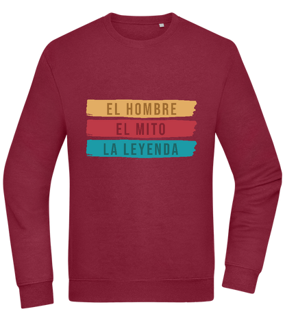 The Man The Myth The Legend Design - Comfort Essential Unisex Sweater_BORDEAUX_front