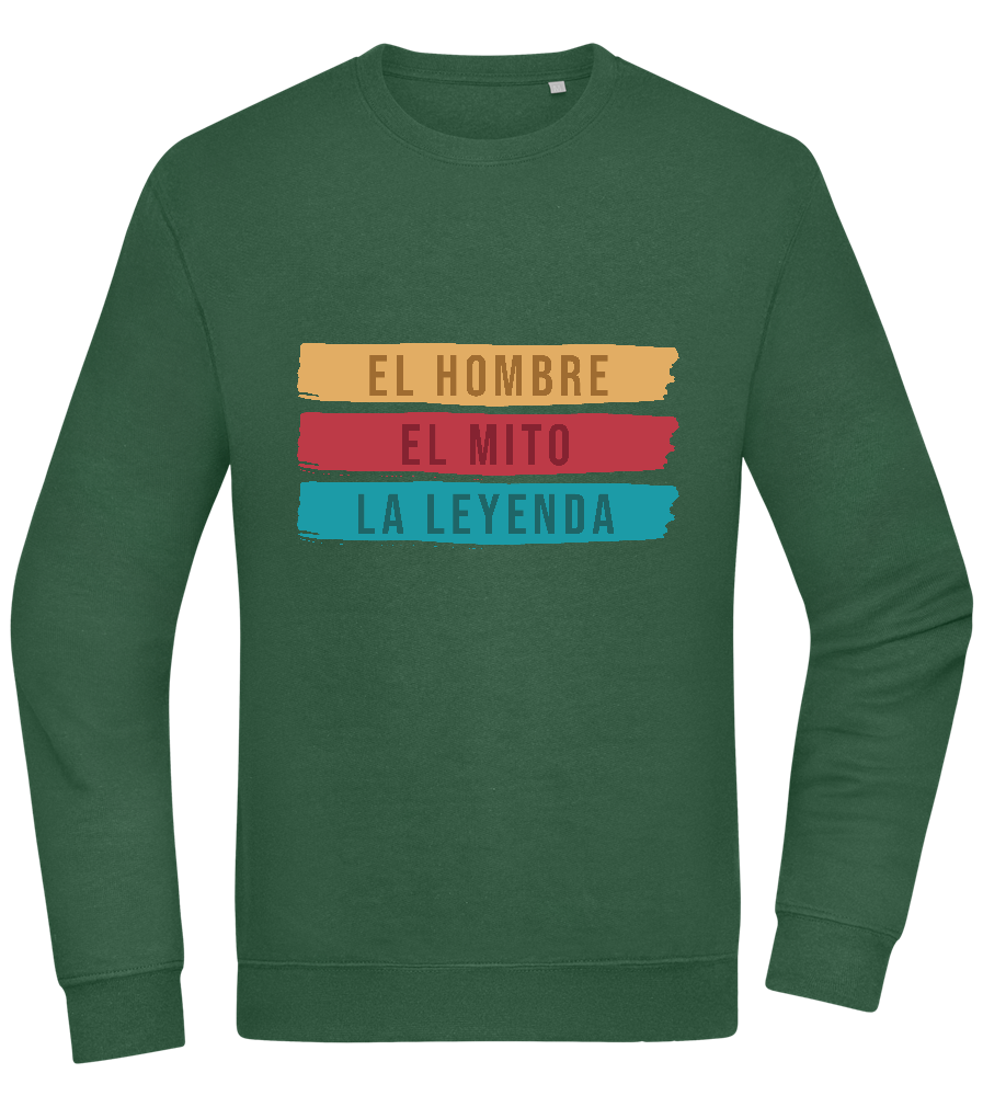 The Man The Myth The Legend Design - Comfort Essential Unisex Sweater_GREEN BOTTLE_front