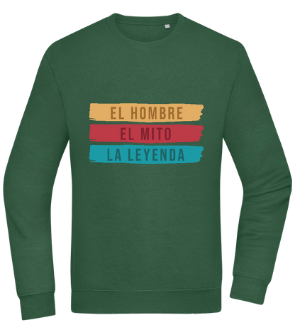 The Man The Myth The Legend Design - Comfort Essential Unisex Sweater_GREEN BOTTLE_front