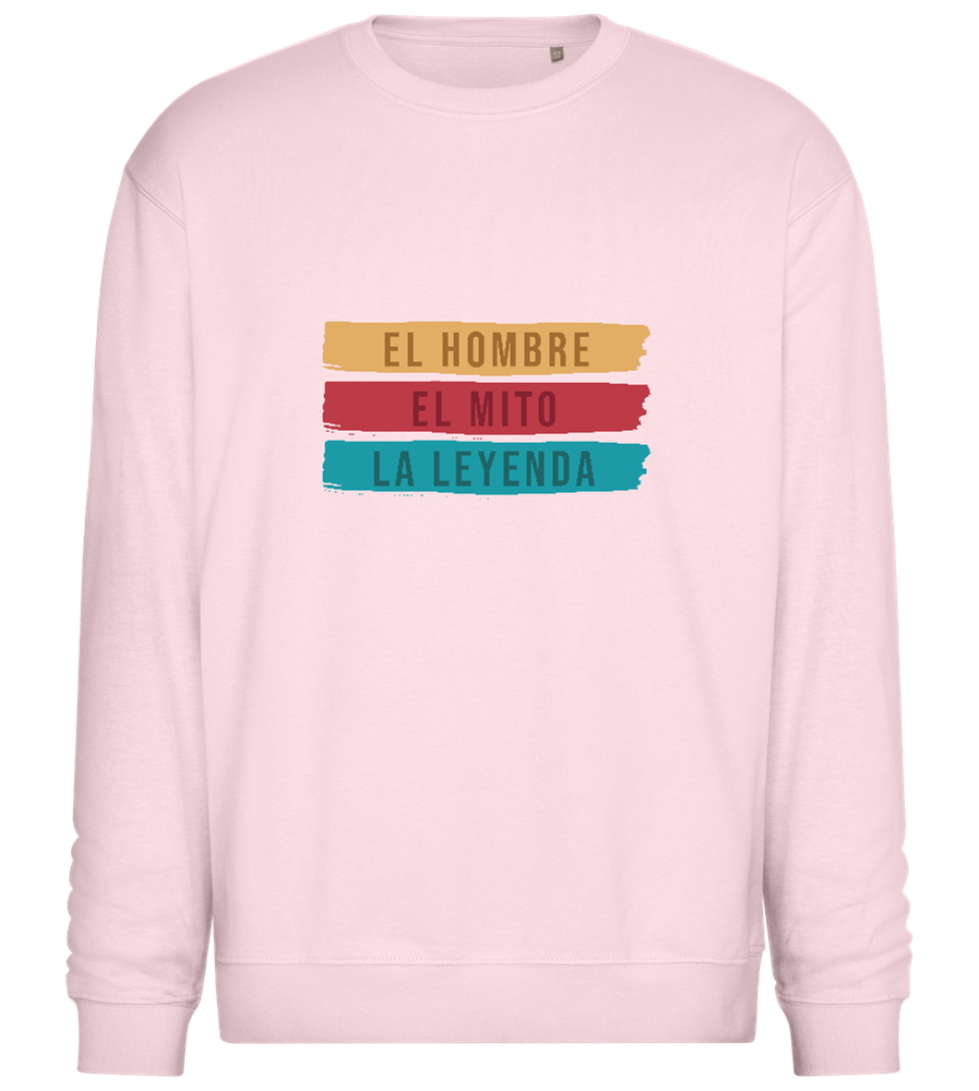 The Man The Myth The Legend Design - Comfort Essential Unisex Sweater_LIGHT PEACH ROSE_front