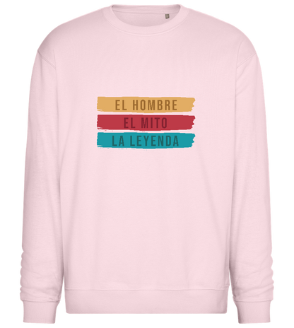 The Man The Myth The Legend Design - Comfort Essential Unisex Sweater_LIGHT PEACH ROSE_front