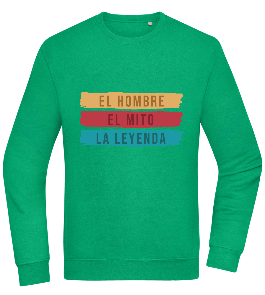 The Man The Myth The Legend Design - Comfort Essential Unisex Sweater_MEADOW GREEN_front