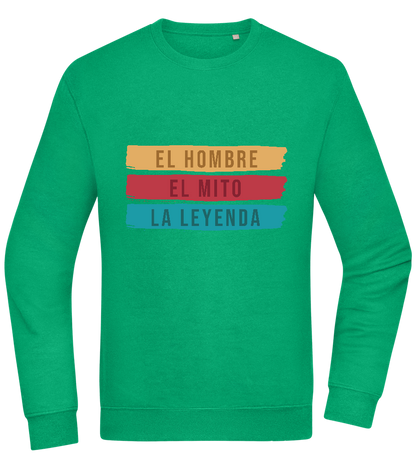 The Man The Myth The Legend Design - Comfort Essential Unisex Sweater_MEADOW GREEN_front