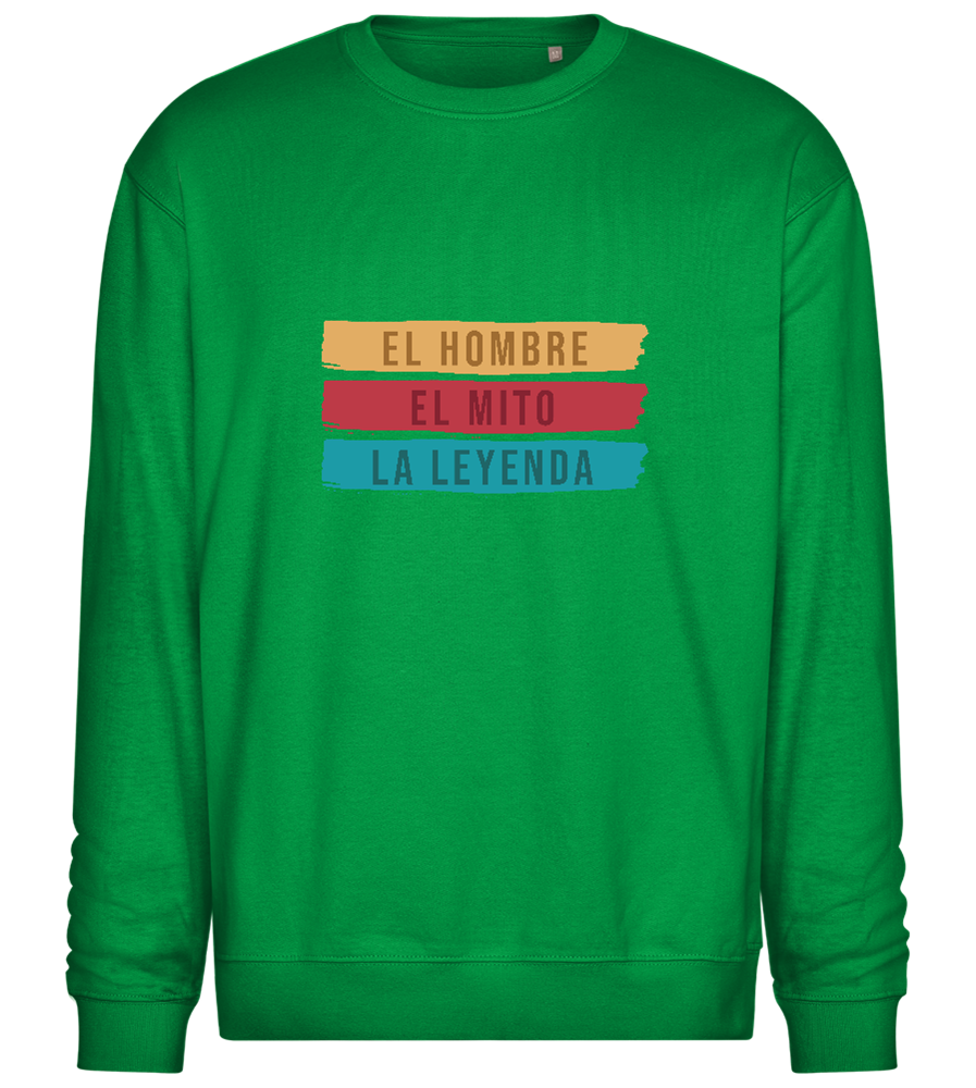 The Man The Myth The Legend Design - Comfort Essential Unisex Sweater_MEADOW GREEN_front