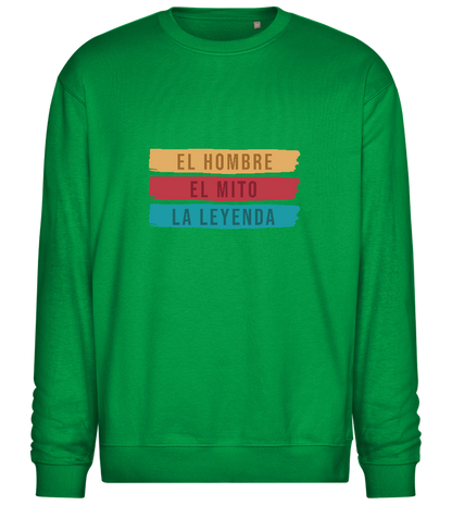 The Man The Myth The Legend Design - Comfort Essential Unisex Sweater_MEADOW GREEN_front