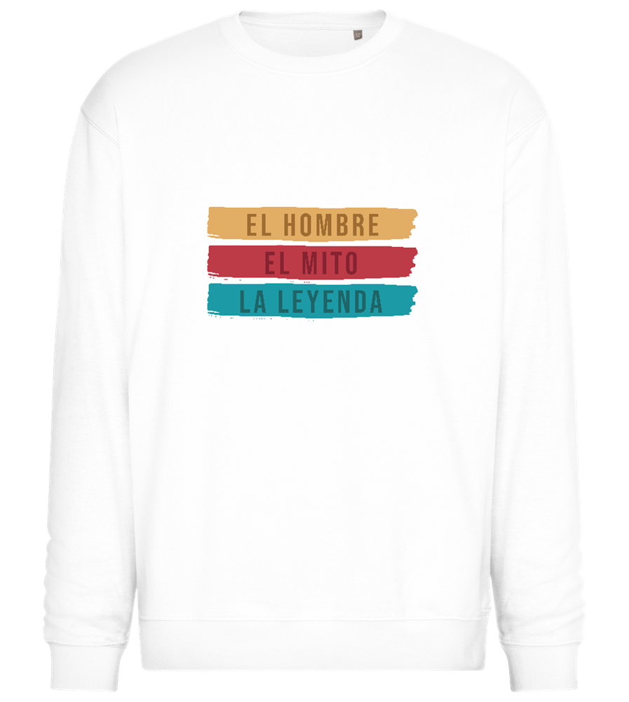 The Man The Myth The Legend Design - Comfort Essential Unisex Sweater_WHITE_front