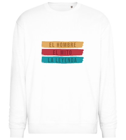 The Man The Myth The Legend Design - Comfort Essential Unisex Sweater_WHITE_front