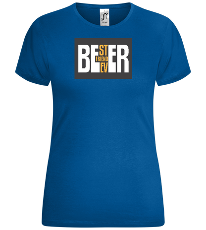 Beer Best Friend Design - Comfort women's t-shirt_ROYAL_front