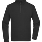 Premium Unisex Zip-Neck Pullover_BLACK_front
