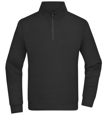 Premium Unisex Zip-Neck Pullover_BLACK_front