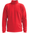 Premium Unisex Zip-Neck Pullover_BRIGHT RED_front
