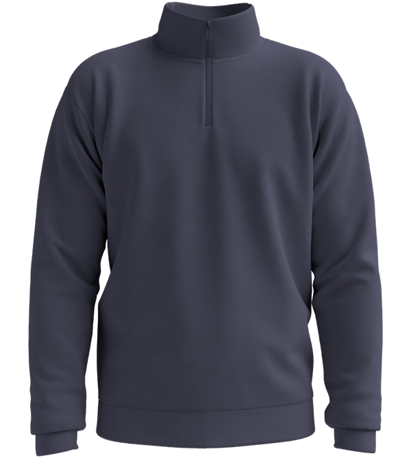 Premium Unisex Zip-Neck Pullover_FRENCH NAVY_front