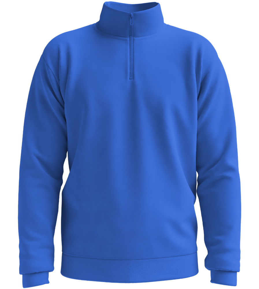 Premium Unisex Zip-Neck Pullover_ROYAL BLUE_front