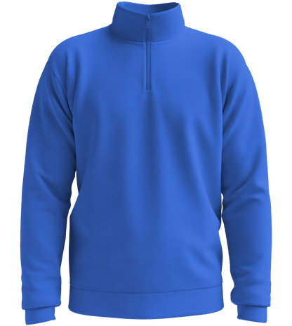 Premium Unisex Zip-Neck Pullover_ROYAL BLUE_front