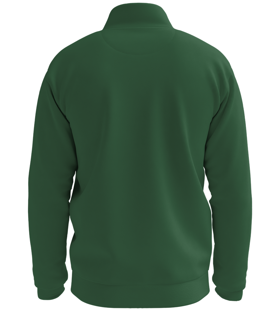 Premium Unisex Zip-Neck Pullover_BOTTLE GREEN_back