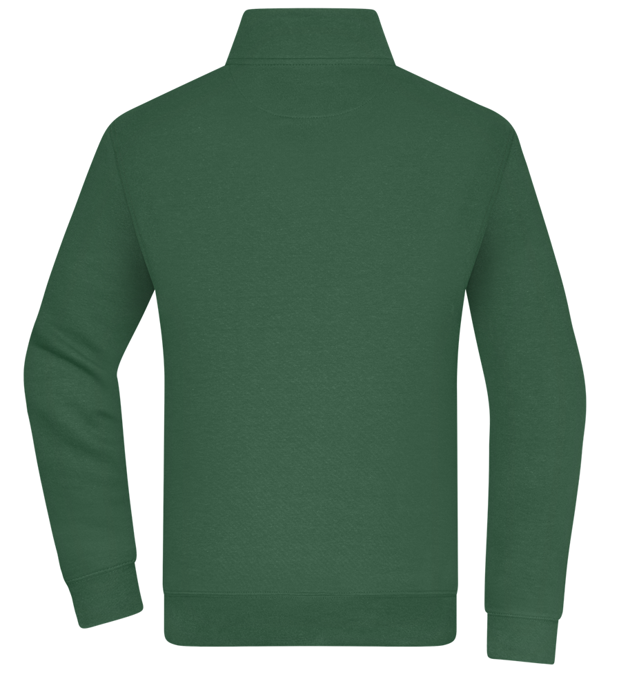 Premium Unisex Zip-Neck Pullover_GREEN BOTTLE_back