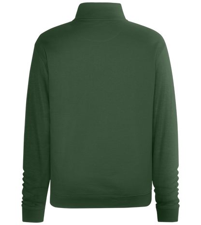 Premium Unisex Zip-Neck Pullover_GREEN BOTTLE_back