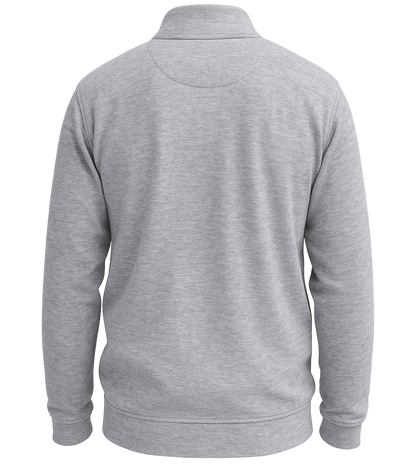 Premium Unisex Zip-Neck Pullover_GREY MELANGE_back