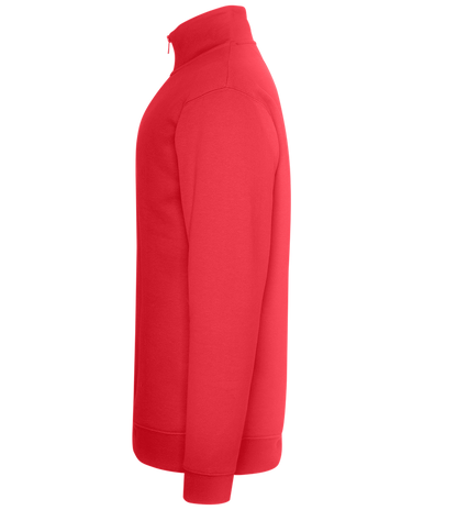 Premium Unisex Zip-Neck Pullover_BRIGHT RED_left