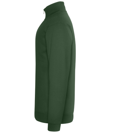 Premium Unisex Zip-Neck Pullover_GREEN BOTTLE_left