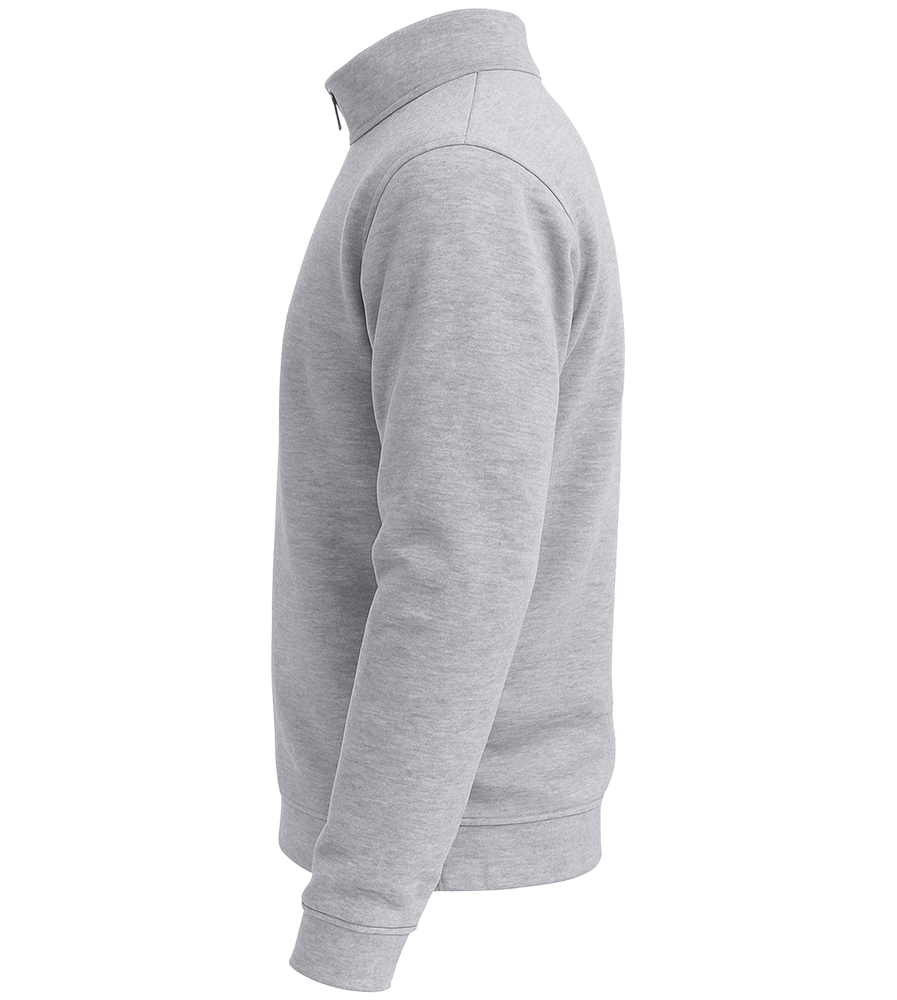Premium Unisex Zip-Neck Pullover_GREY MELANGE_left