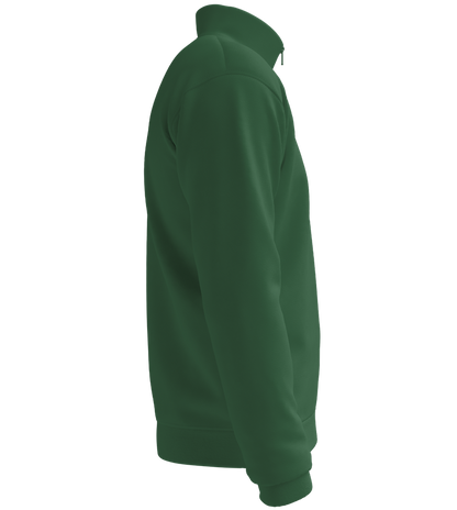 Premium Unisex Zip-Neck Pullover_BOTTLE GREEN_right