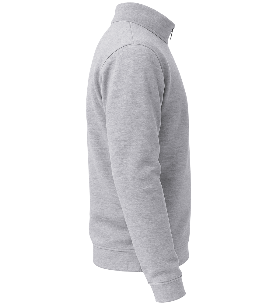 Premium Unisex Zip-Neck Pullover_GREY MELANGE_right