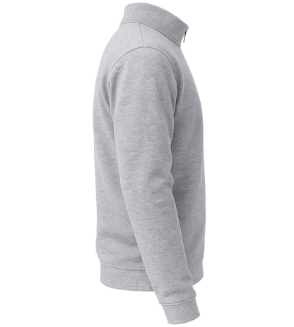 Premium Unisex Zip-Neck Pullover_GREY MELANGE_right